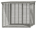 Kaminholzunterstand 02 mit Rückwand, Farbe: Grau - aus Kiefernholz - Abmessungen: 237 x 114 x 203 cm (L x B x H)