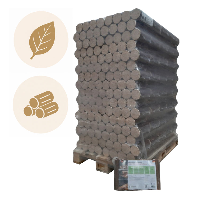 960kg Pollmeier Buchen Briketts in 6kg-Packungen