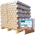 Kienbacher Buche & Eiche Holzbriketts - Nestro mit Zugloch - 96 x 10 kg Palette – Bild 1
