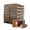 Holzbriketts Nestro XL Red – rund ohne Loch (Palette 960 kg) – Bild 1