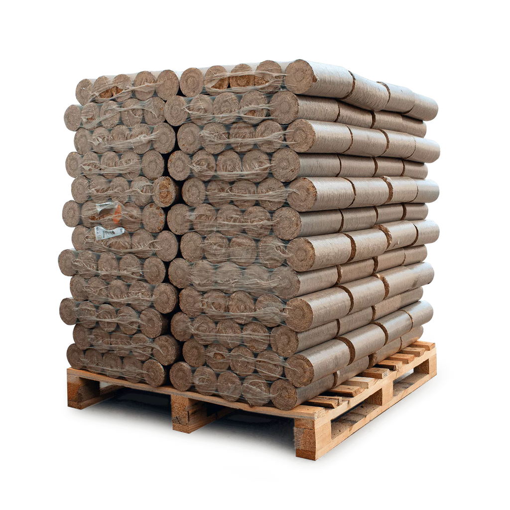 Holzbriketts Nestro XL Red – rund ohne Loch (Palette 960 kg) – Bild 3