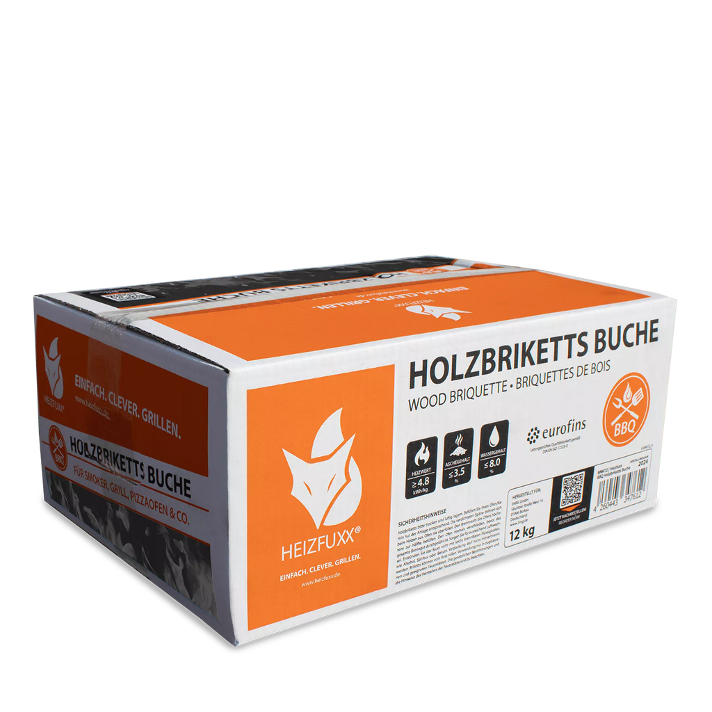 Buchen Nestro Briketts – 12 kg Box – Palette 81× (972 kg) – Bild 3
