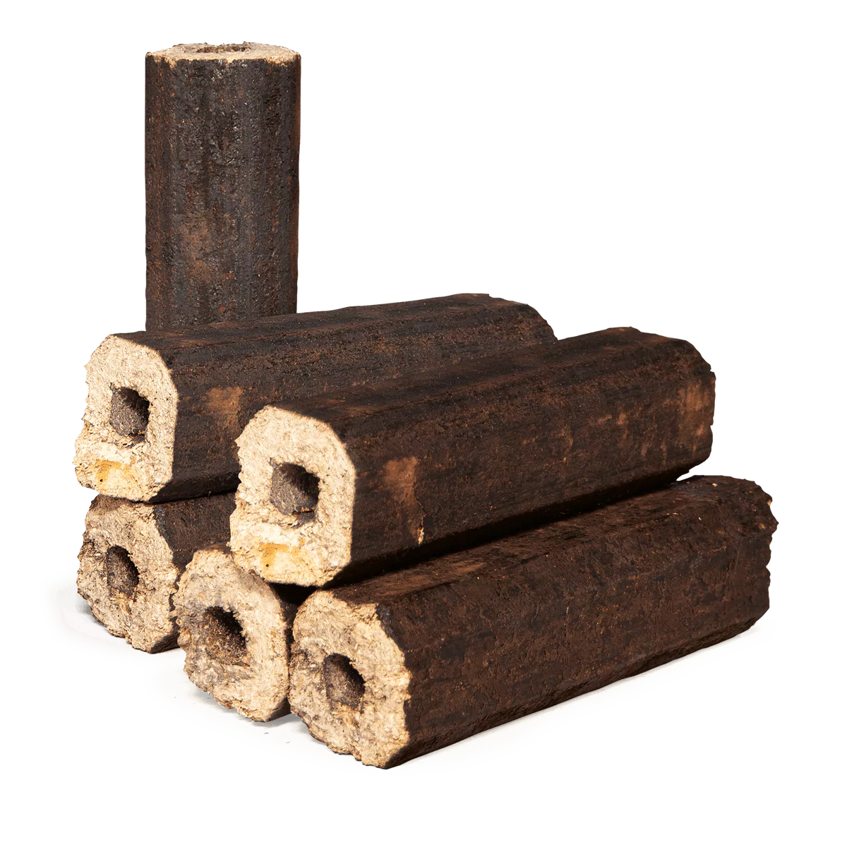 PiniKay Hartholzbriketts Oktagon – mit Zugloch (Palette 960 kg) – Bild 3
