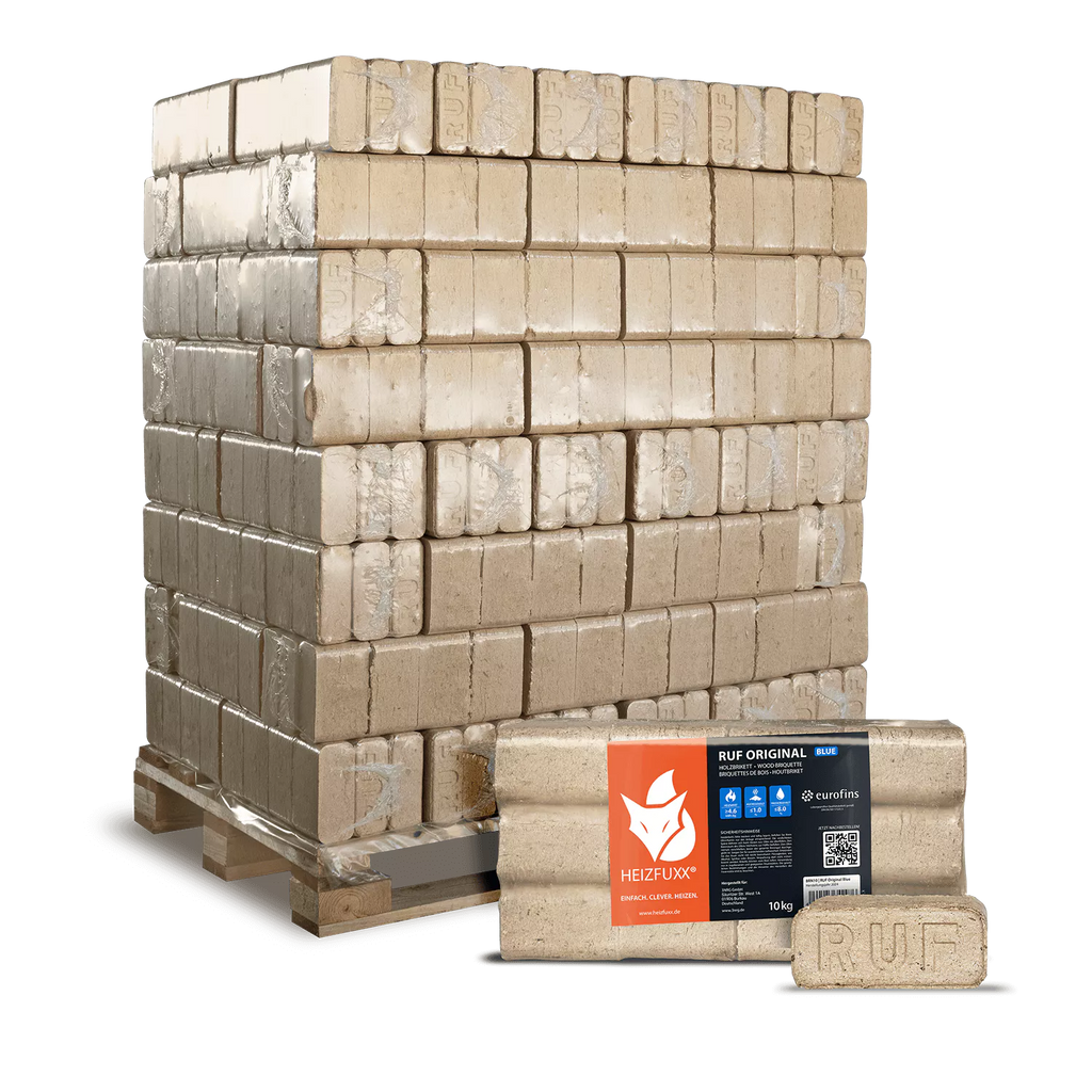 RUF Original Blue Weichholzbriketts – 960 kg Palette – Bild 1