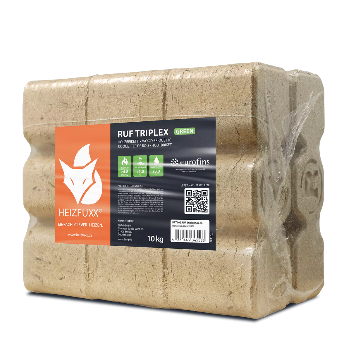 RUF Triplex Green Weichholzbriketts – 960 kg Palette – Bild 4
