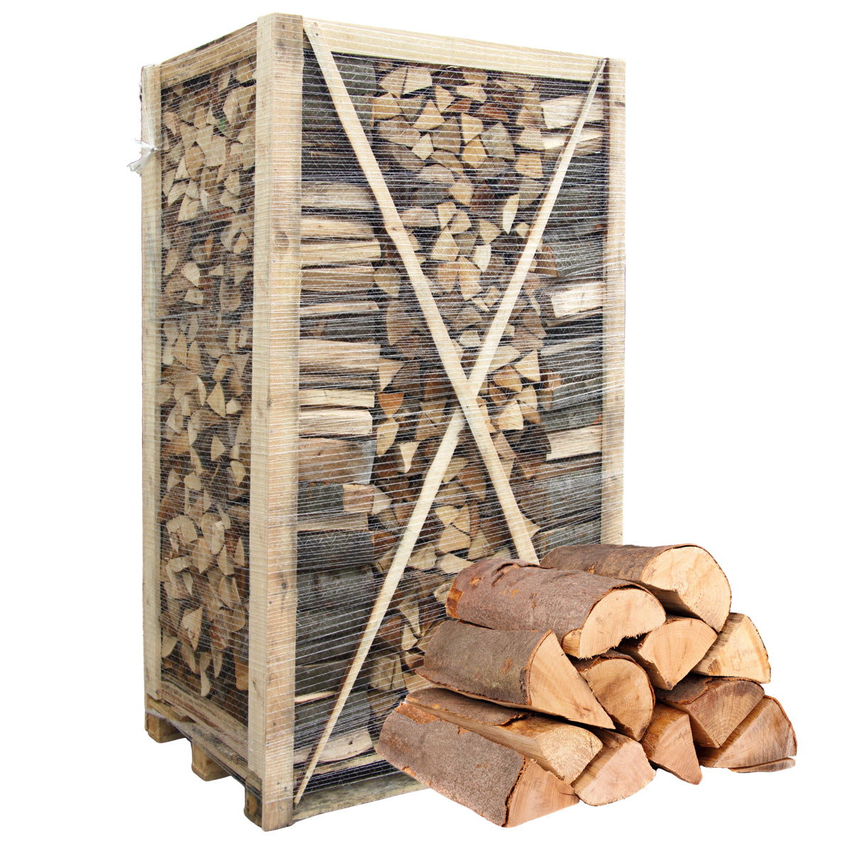 Brennholz Buche / Hainbuche auf Palette – Bild 1