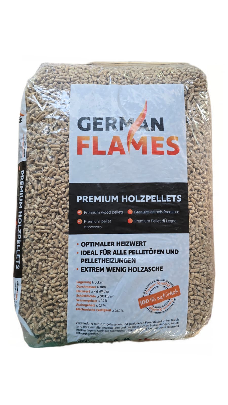 990kg Nadelholz Pellets Premium - GermanFlames - ENplusA1