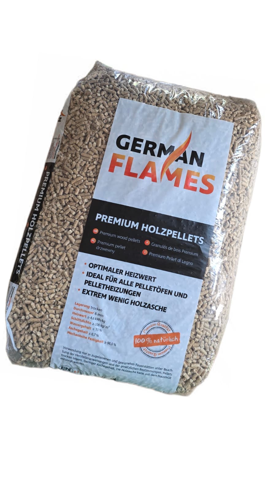 990kg Nadelholz Pellets Premium - GermanFlames - ENplusA1