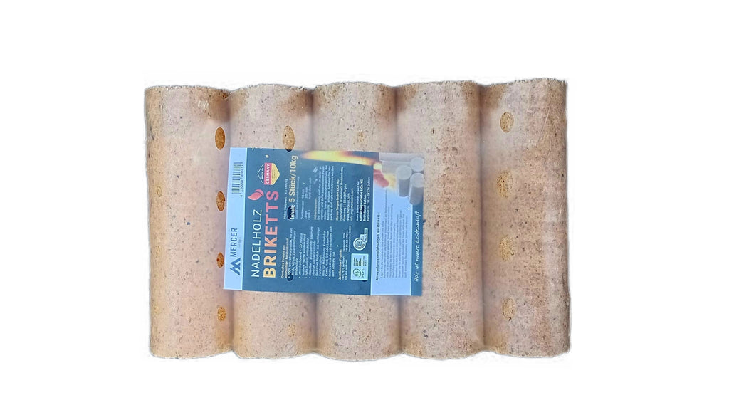 960kg Runde Nadelholz Briketts in 10kg Packungen