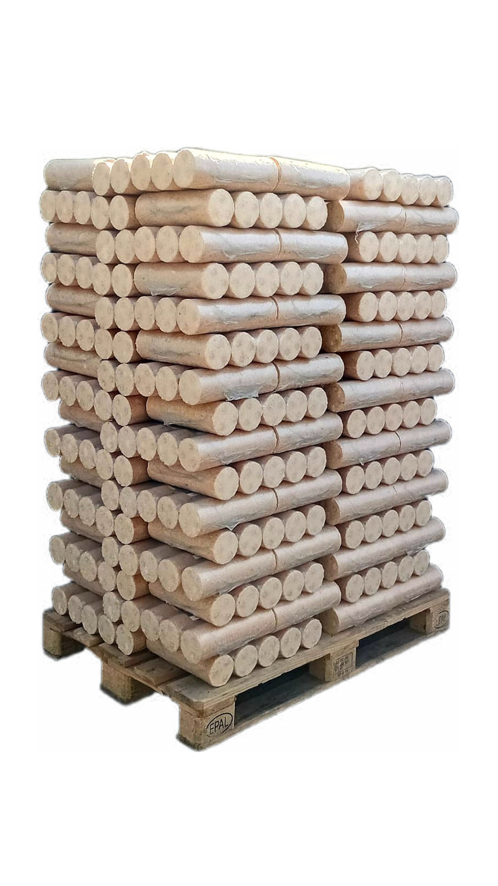960kg Runde Nadelholz Briketts in 10kg Packungen