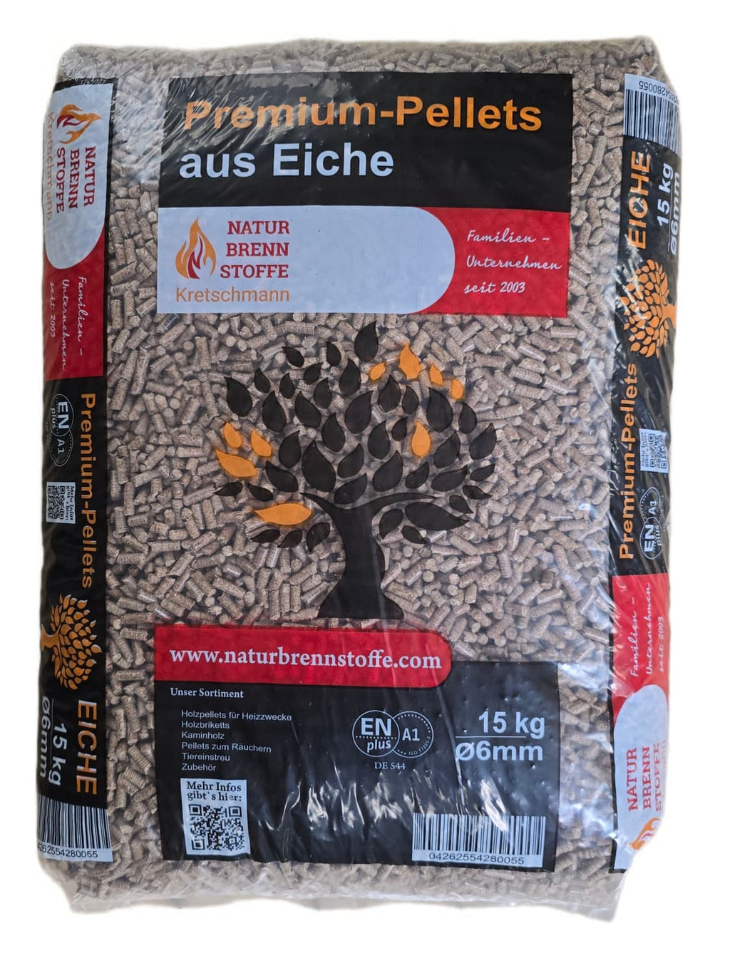 990kg Eichen-Pellets "Naturbrennstoffe" ENplusA1
