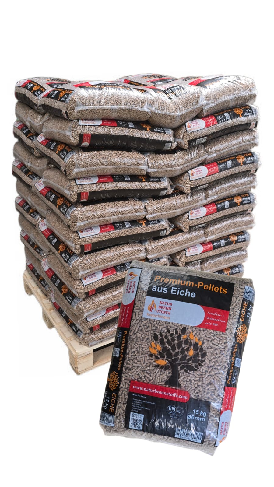 990kg Eichen-Pellets "Naturbrennstoffe" ENplusA1