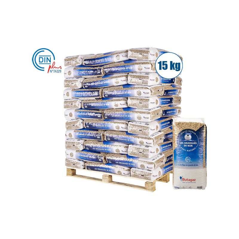Butagaz Holzpellets, 66 Säcke à 15 kg – Bild 2