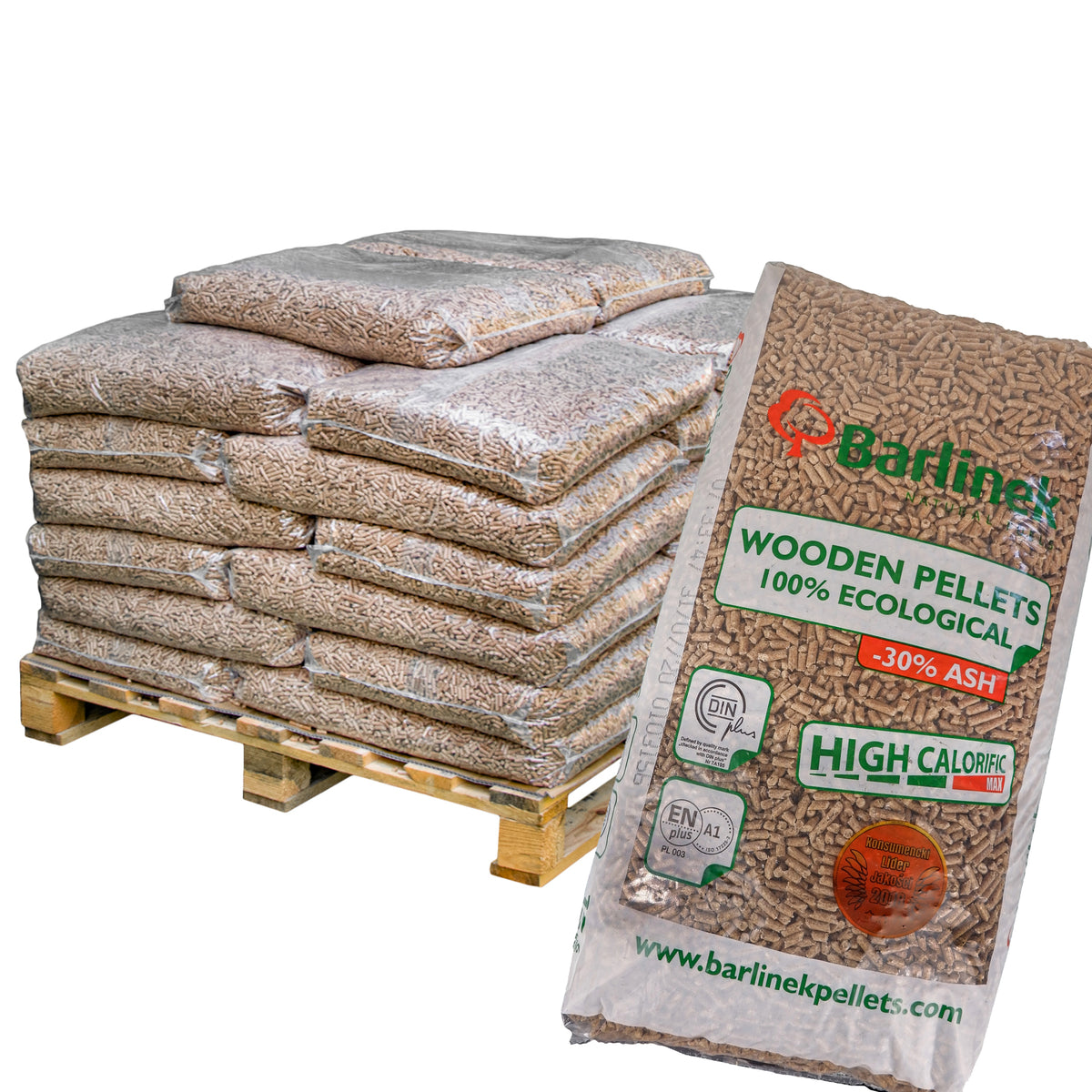 990kg Nadelholz Pellets - "Barlinek" ENplusA1