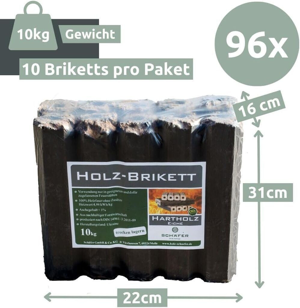 Eichenbriketts Palette 960 kg von holz4home (H4H169) - Hochwertige Brennstoffe – Bild 4