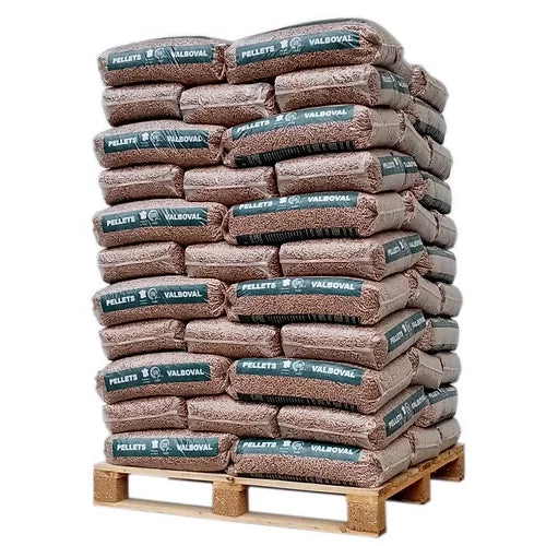 Französische Holzpellets Valboval Premium – Palette 975 kg (65 Säcke) – Produktfoto von RUNDHOLZ Uhlstädt