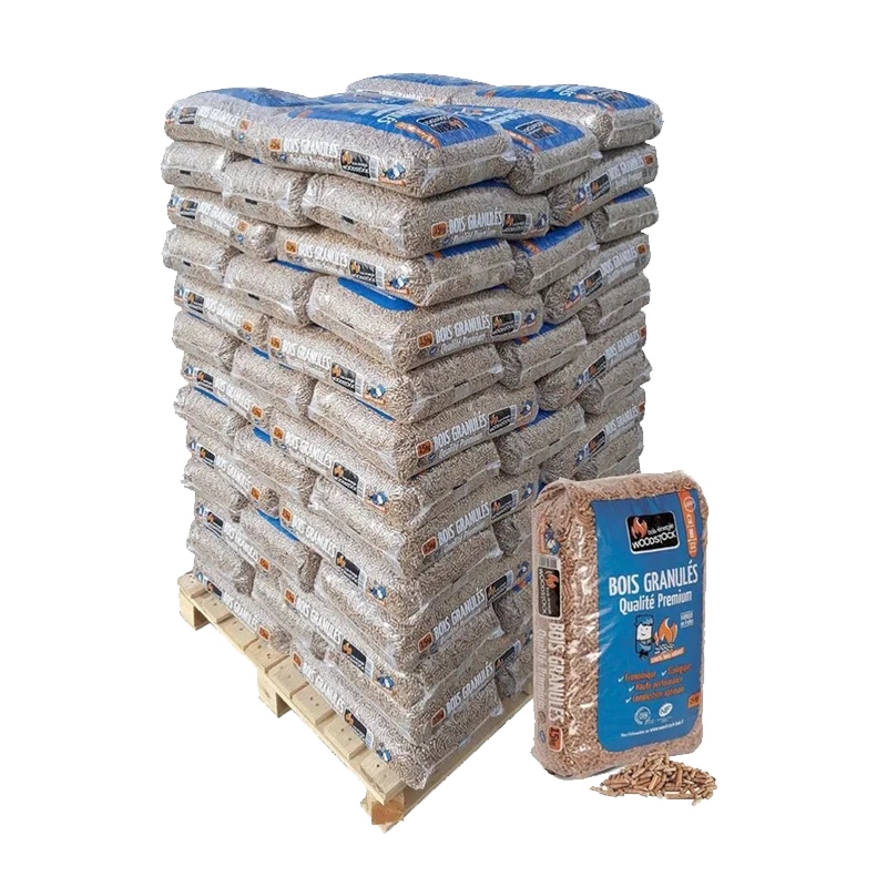 Französische Holzpellets Woodstock® Premium – Palette 1170 kg (78 Säcke) – Produktfoto von RUNDHOLZ Uhlstädt