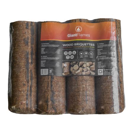 Giant Flames Holzbriketts 95 Packungen à 4,8 kg (456 kg) - 1 Packung Holzbriketts