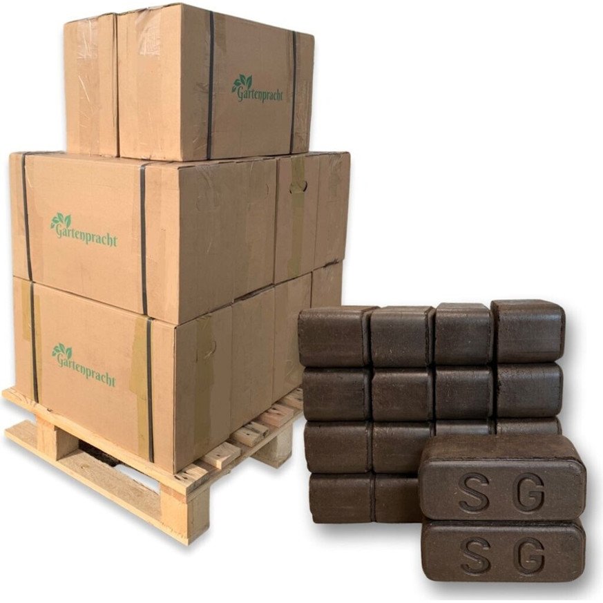 Kudras Halb-Palette Torfbriketts - 300 kg (10 x 30 kg) – Bild 1