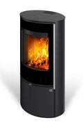 Kaminofen VERDAL 30 | Außengehäuse aus Stahl | Holzkamin | kompaktes und elegantes Design | Edelstahlgriff | 5,1 kW | Glastür