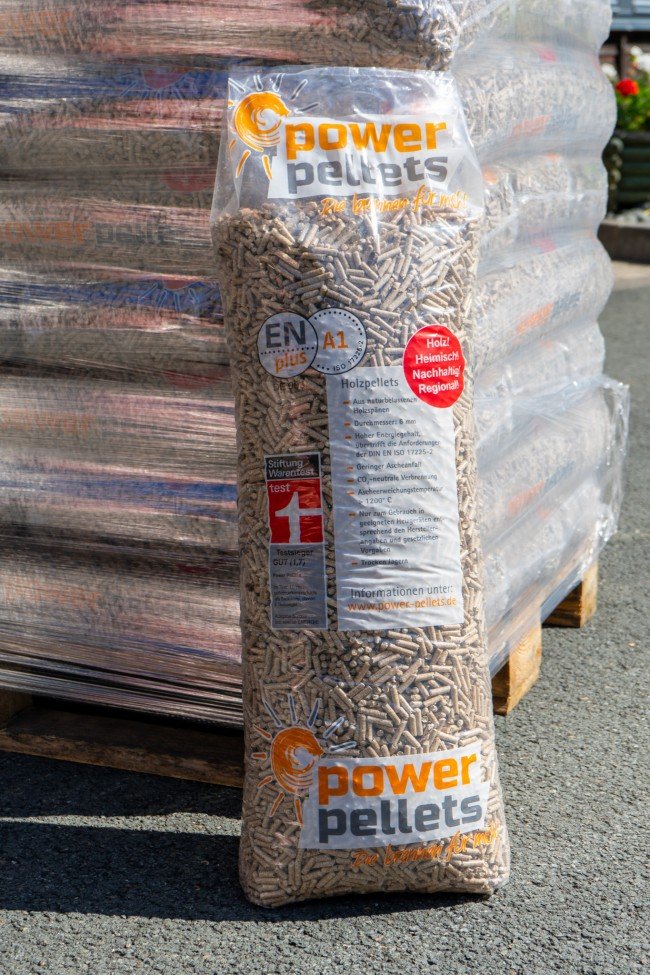 PowerPellets – Holzpellets 15 kg Sack (Palette 55 Säcke) – Bild 1