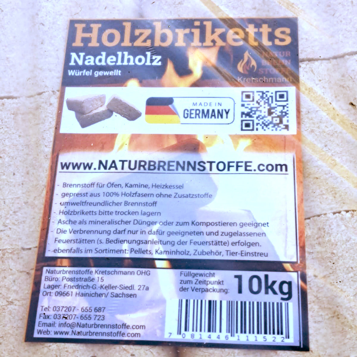 NEU: 960kg Würfel-Nadelholz-Briketts wellenform